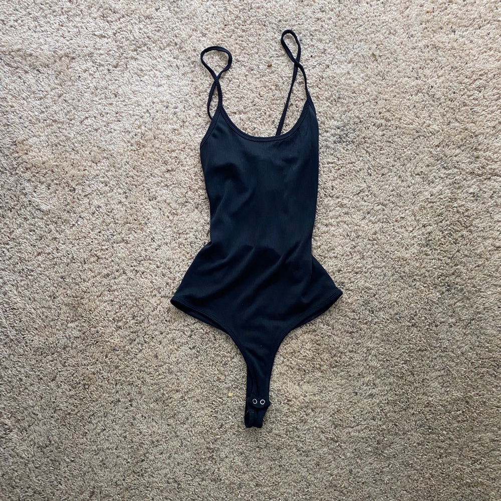 Black Crossback Bodysuit